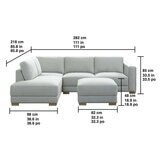 Synergy Home Furnishings Fabric Sectional With Ottoman