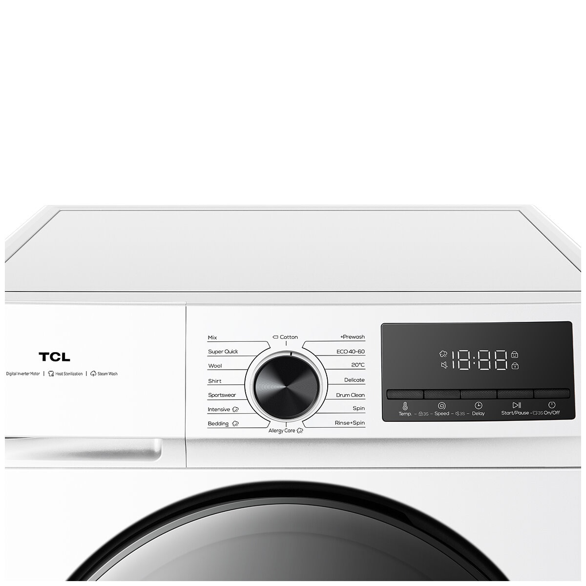 TCL 7.5KG Front Load Washing Machine White WF75P10W