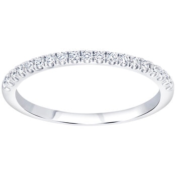 18KT White Gold 0.17ctw Diamond Single Row Ring