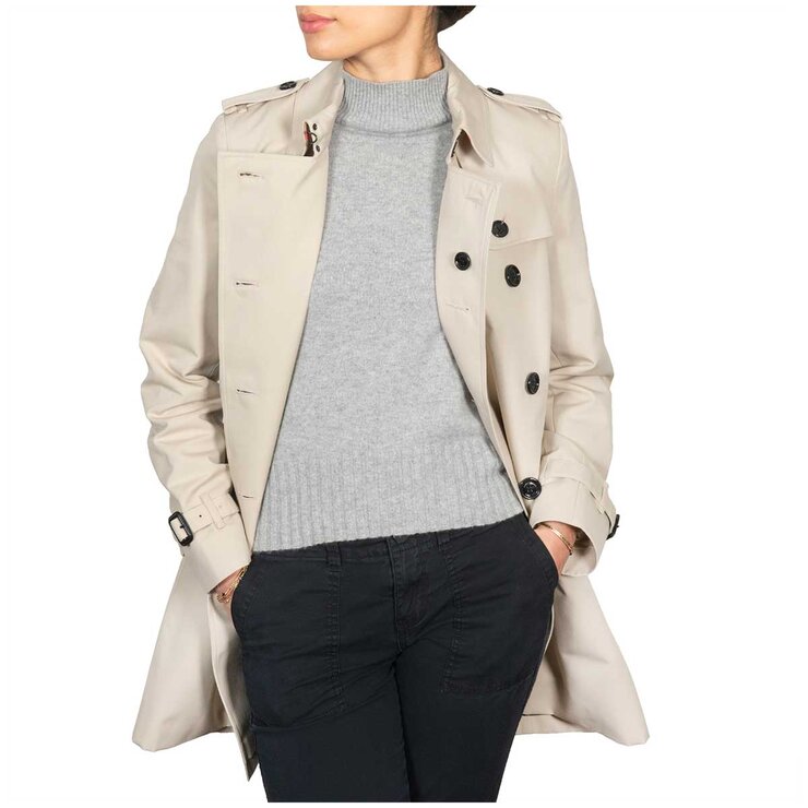 Burberry Harbourne Trench Coat Stone Burberry Harbourne Trench Coat Stone