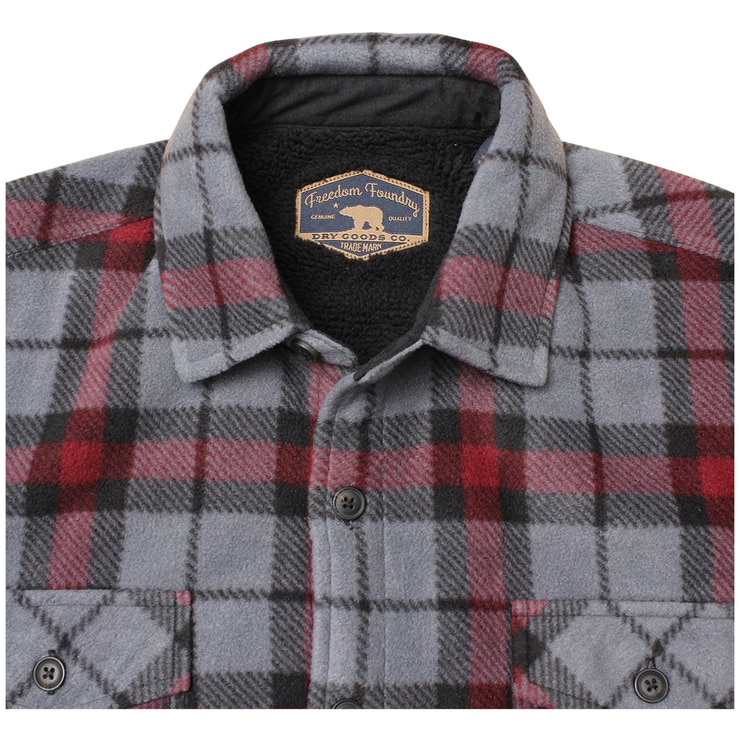 Freedom Foundry Men's Plush Shirt Jacket - Castlerock Freedom Foundry Men's Plush Shirt Jacket - Castlerock