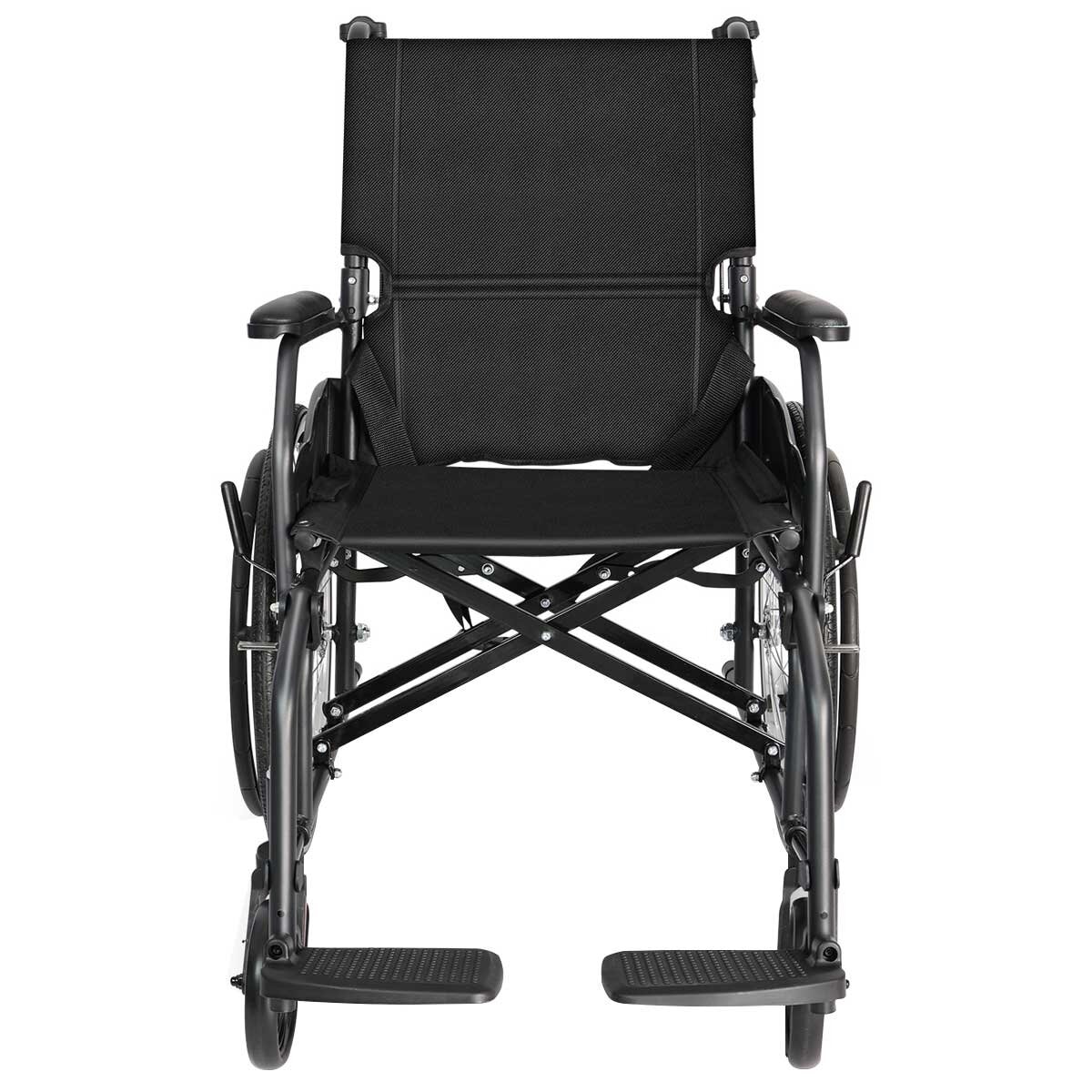 Altus Transport Wheelchair Lightweight Folding Self Propelled 20 Inch Wheel Black