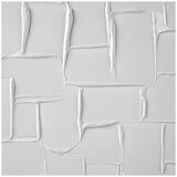 Cafe Lighting and Living Mosaic Blanco Canvas Painting White