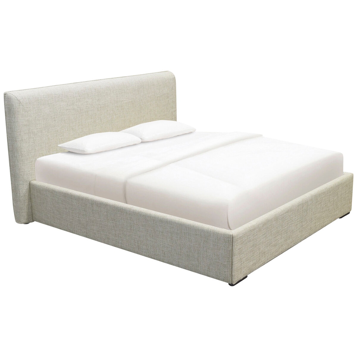 Moran Ora King Bedhead with Encasement and Slats Natural