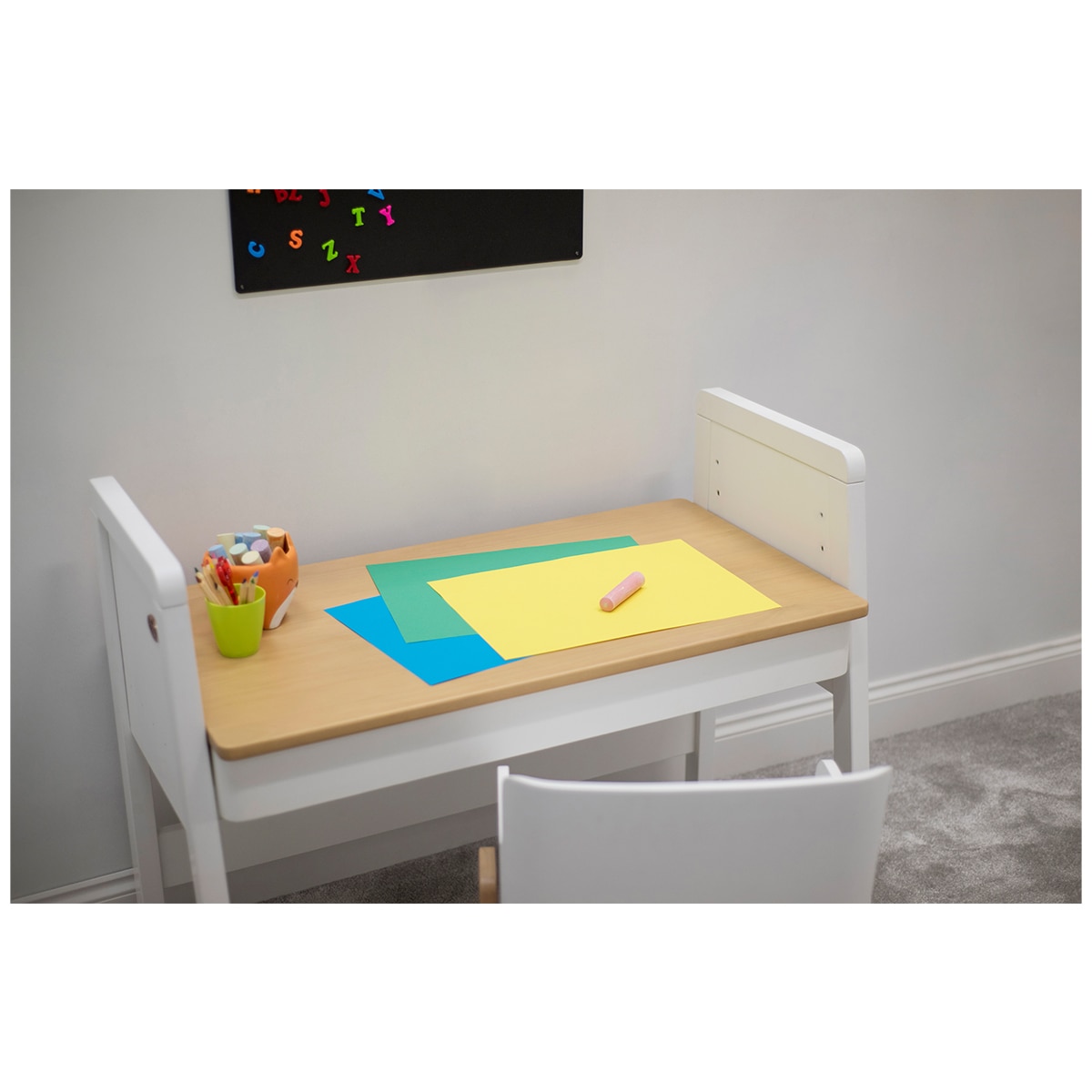 Boori Tidy Desk - Barley/White/Almond