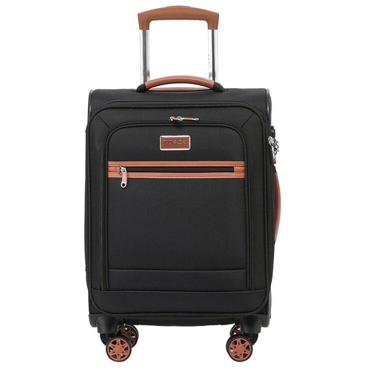 Tosca Park Avenue 3 Piece Luggage Set Black Tan Tosca Park Avenue 3 Piece Luggage Set Black Tan