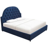 Moran Princess King Bedhead With Encasement With Slatted Base Blue