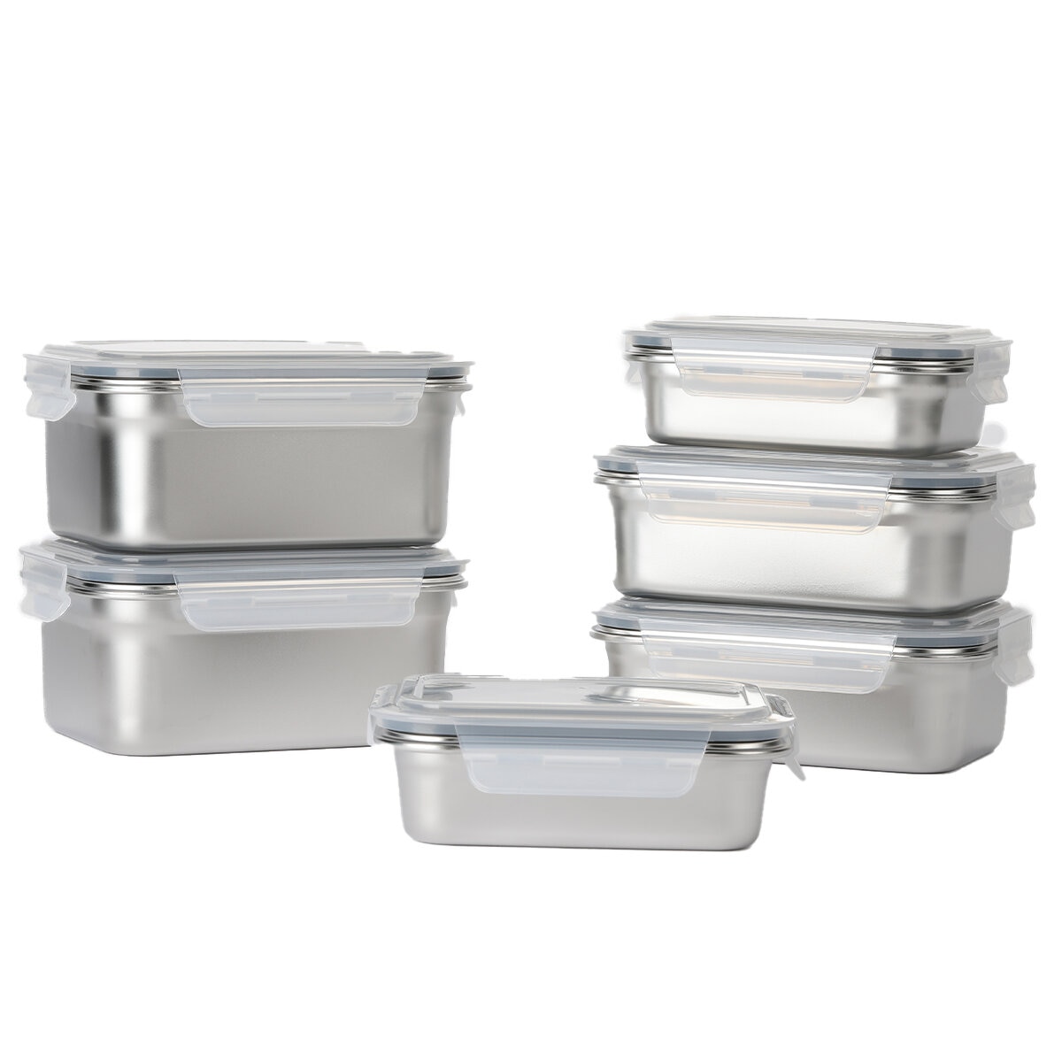 Neoflam Stainless Steel Container Microwavable 12 Piece Set