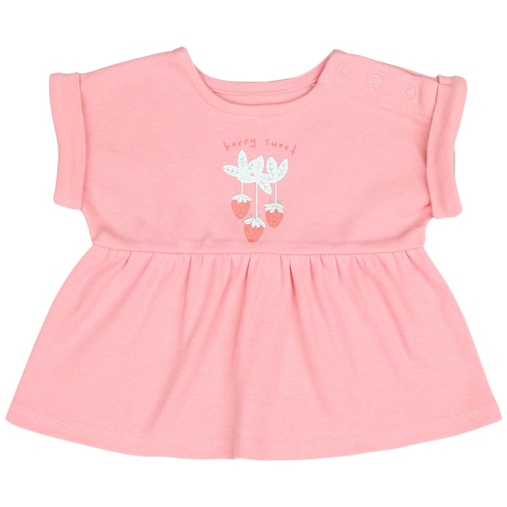 Peanut Shell 2pc Baby Set - Pink Top/Print Pants