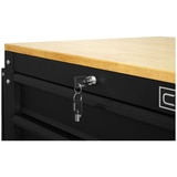 CSPS Tool Cart Rubber wood work Surface (68.6CM) 2 Drawer