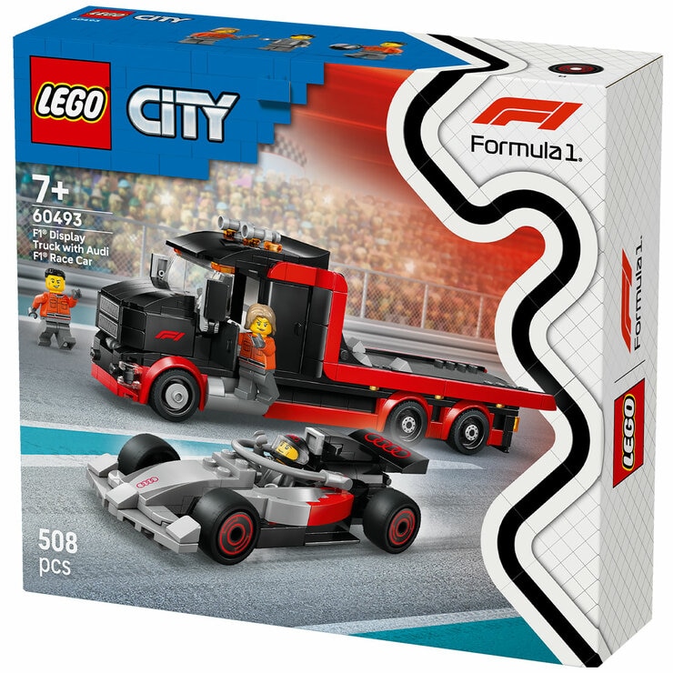 LEGO City F1 Display Truck with Audi F1 Race Car Toy 60493
