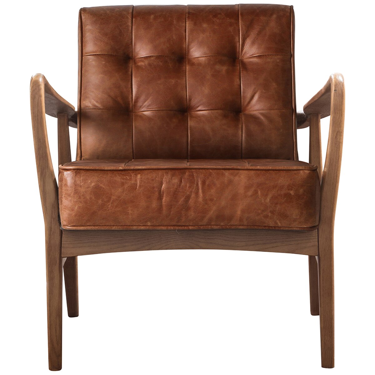 Hudson Living Humber Leather Vintage Brown Armchair Costco Australia