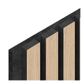 Artika Sonolok Sound-Absorbing Slatted Wall Panel Kit - Oak & Black