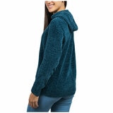 Jachs Girlfriend Women's Chenille Hoodie Sweater Teal US Medium