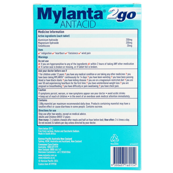 Mylanta Chewable 3x48 Tablets