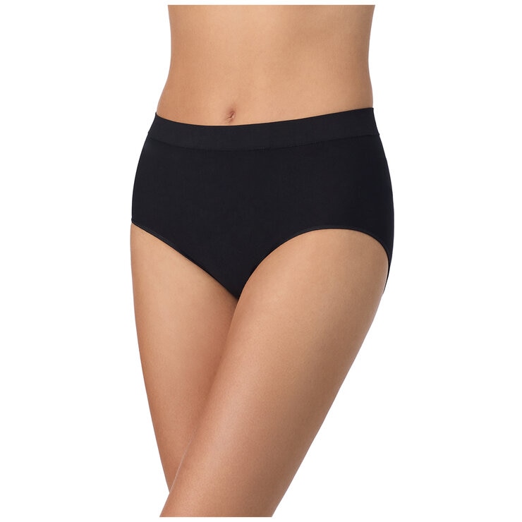 Carole Hochman Women's Seamless Brief 5 Pack Extra Large Black Nude