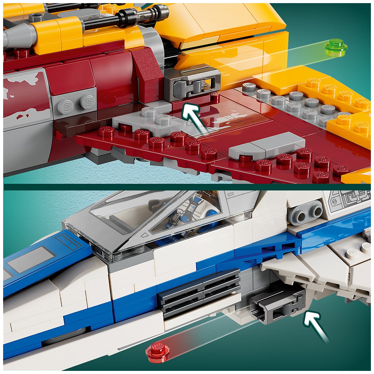 LEGO Star Wars New Republic E-Wing vs. Shin Hati’s Starfighter 75364