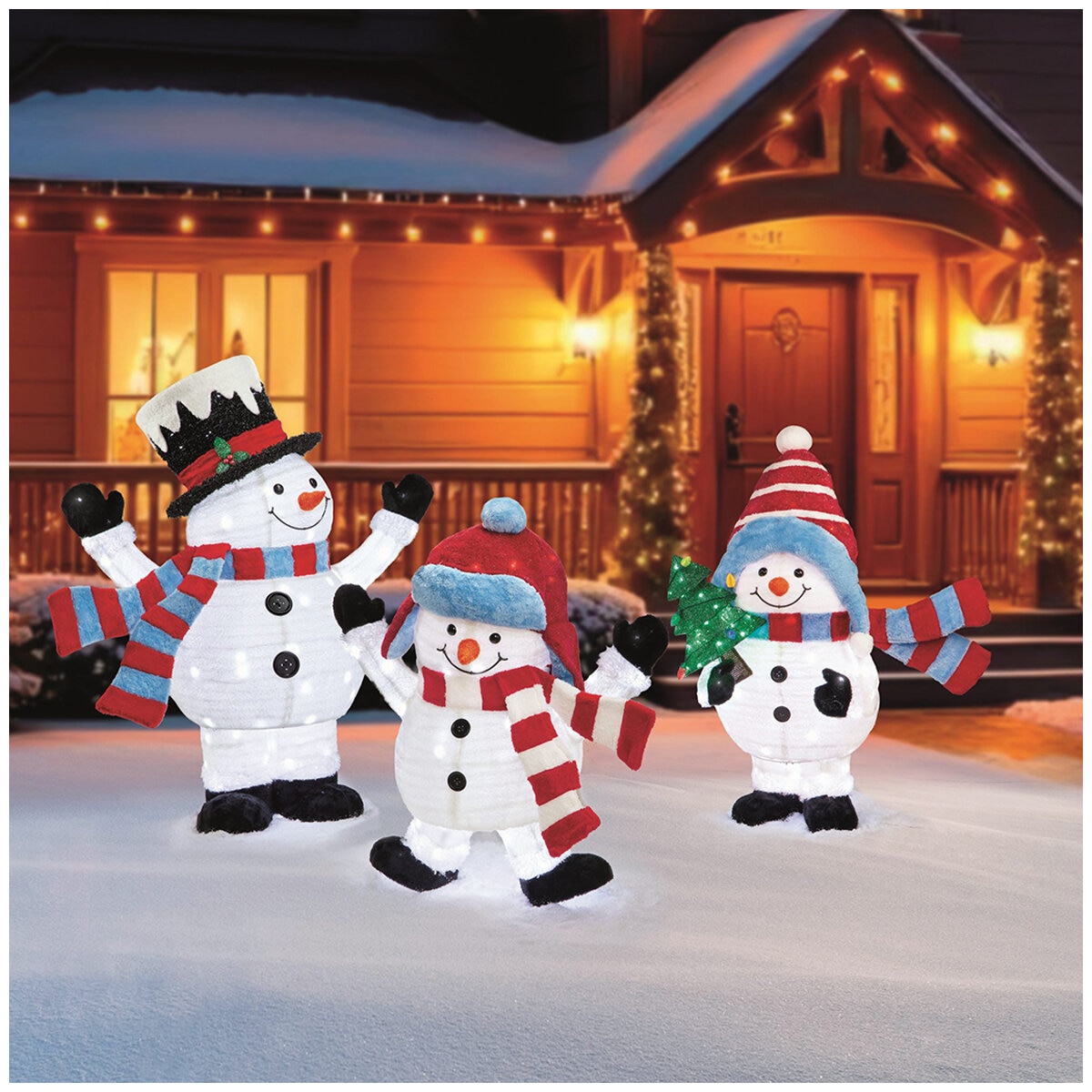 Pop-Up Snowman Family 3 Piece