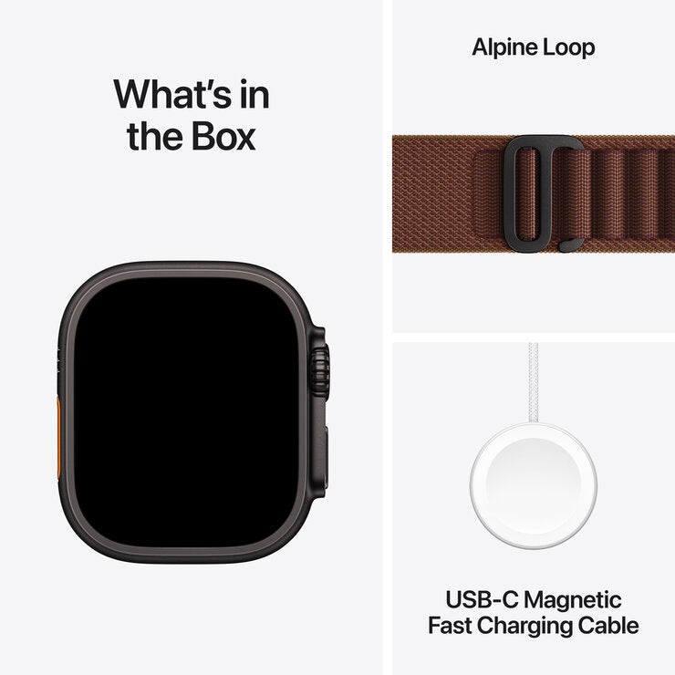 Apple Watch Ultra 4 GPS + Cellular 49mm Black Titanium Case with Burgundy Alpine Loop Apple Watch Ultra 4 GPS + Cellular 49mm Black Titanium Case with Burgundy Alpine Loop