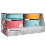 ThermoFlask 590ml Insulated Food Jar 2 Pack Pink And Aqua