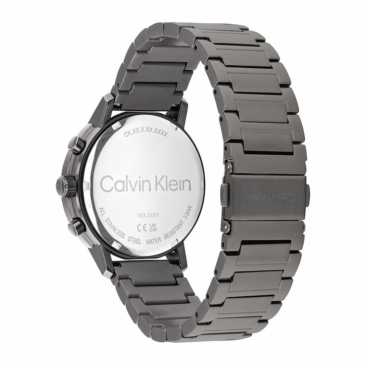 Calvin Klein Gauge Grey Steel Blue Dial Men's Watch 25200495 Calvin Klein Gauge Grey Steel Blue Dial Men's Watch 25200495