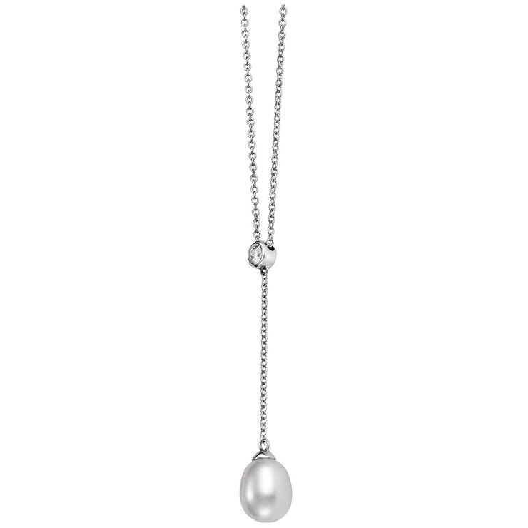 18KT White Gold Cultured Freshwater Pearl Pendant