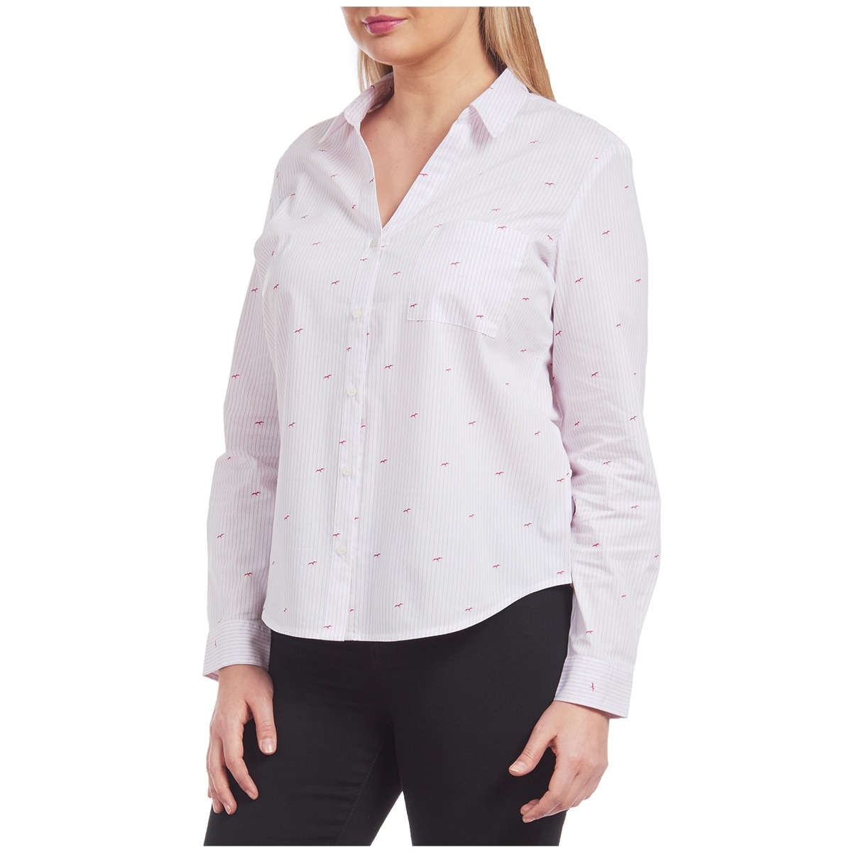 JACHS Girlfriend Cotton Shirt - Red