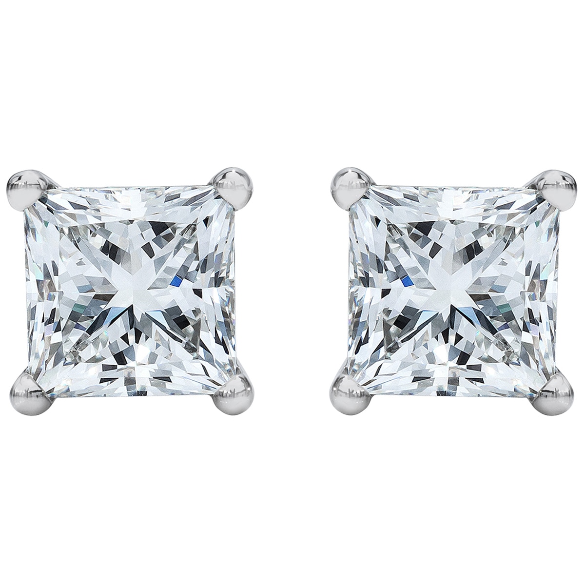 3.00ctw Diamond Princess Solitaire Studs