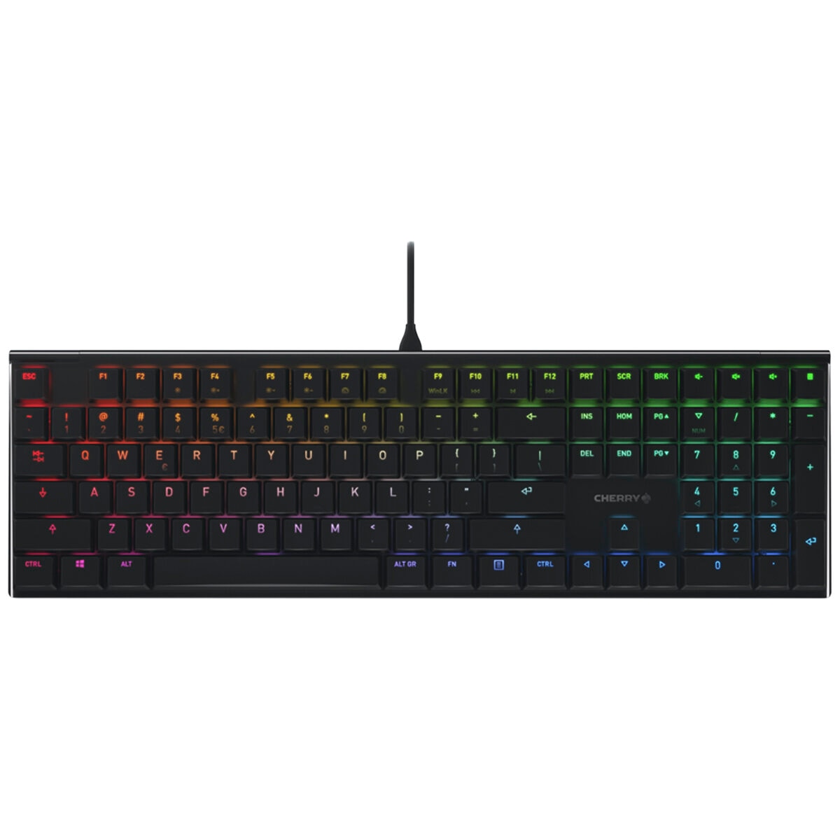 CHERRY MX 10.0 RGB Gaming Keyboard (Black) MX Low Profile Red Switch