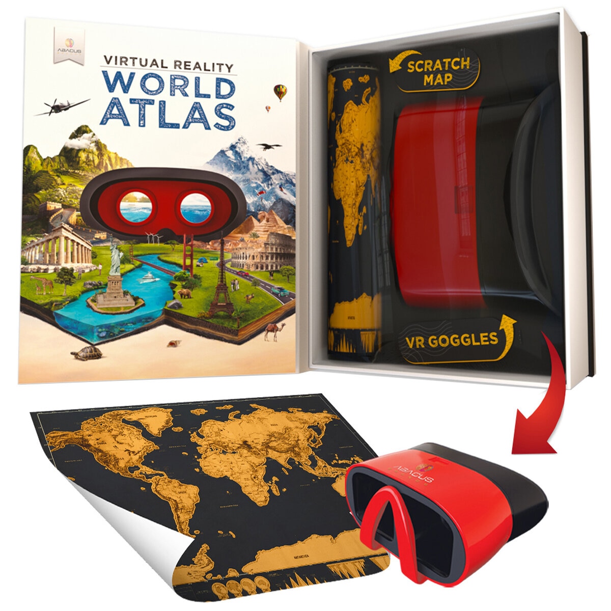 Abacus Virtual Reality Gift Box World Atlas