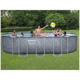 Bestway Platinum Series Power Steel 6.10m x 3.66m x 1.22m Above Ground Pool Set/