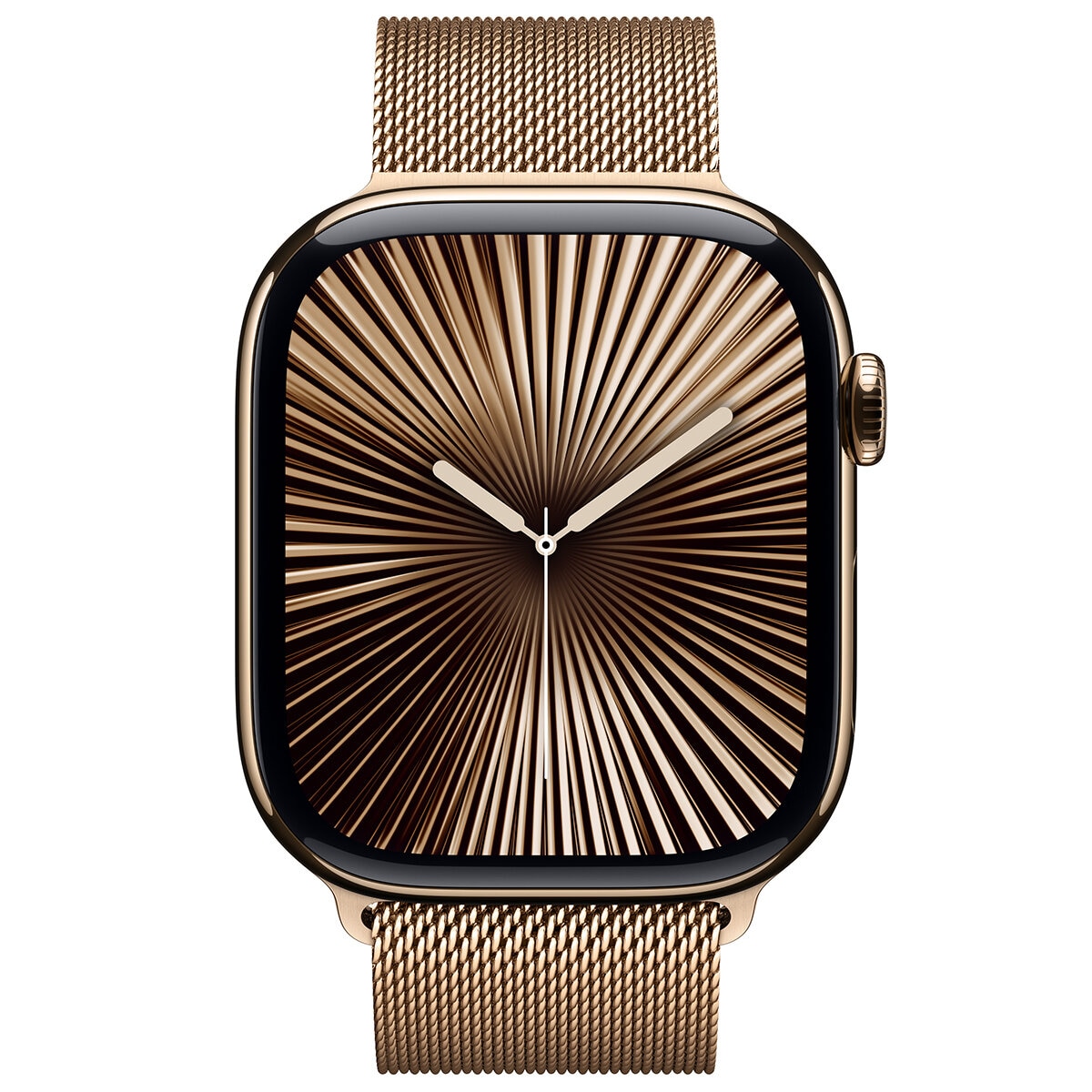 Apple Watch Series 10 GPS + Cellular 42mm Gold Titanium Case With Gold Milanese Loop