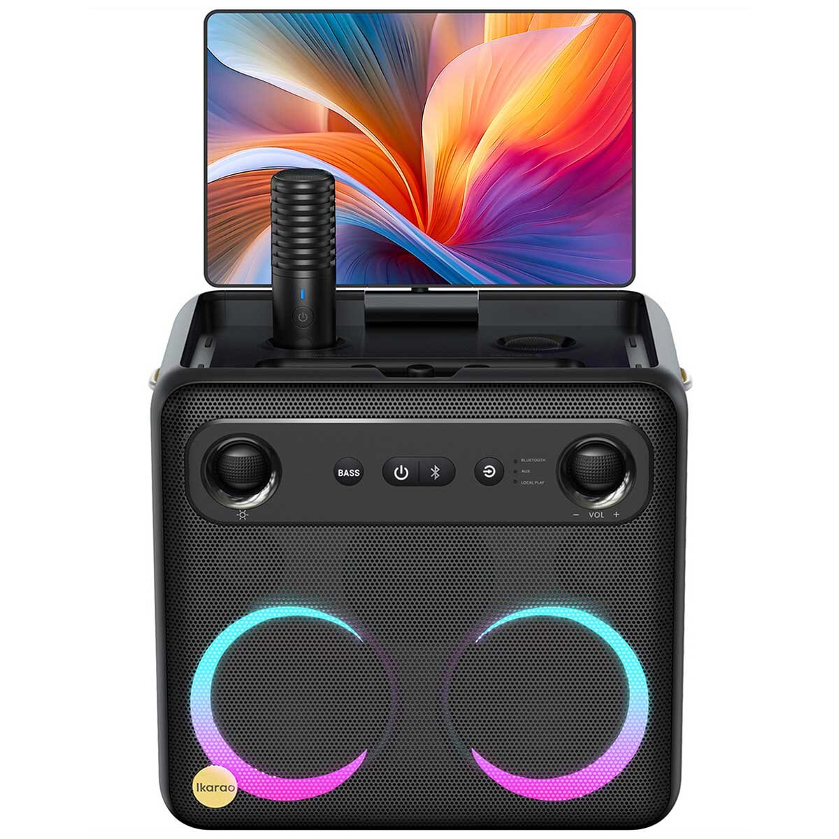 Ikarao Break X2 Portable 600W Karaoke Speakers with 10 Inch TouchScreen Display IK-Break-X2