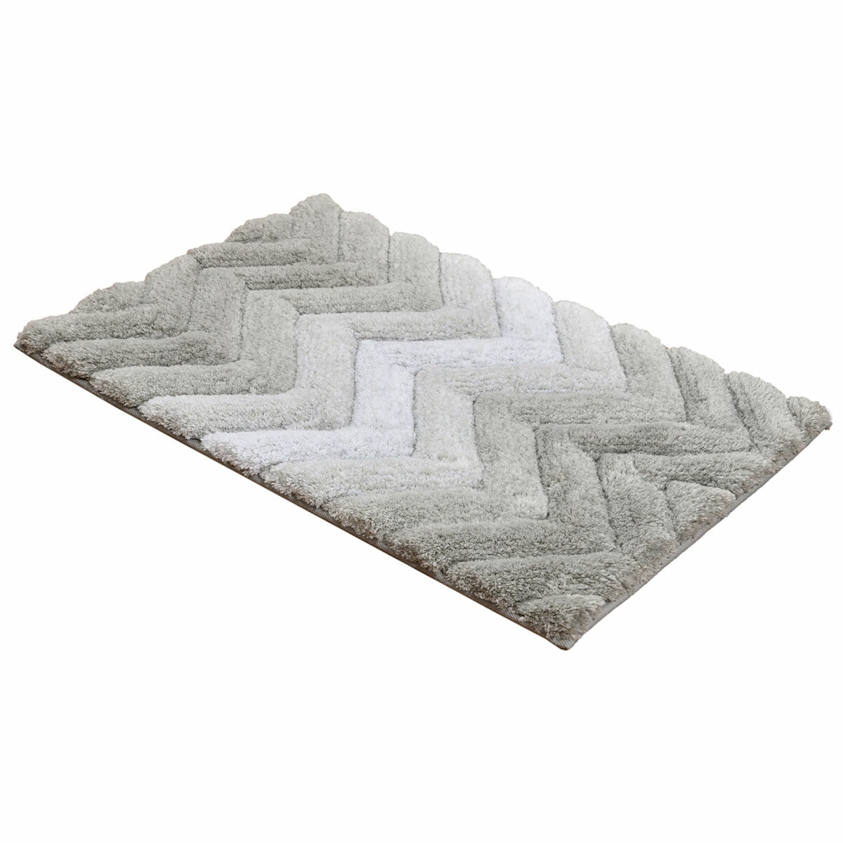 Riviera Homes Chevron Bath Mat 2 Pack Light Grey Riviera Homes Chevron Bath Mat 2 Pack Light Grey