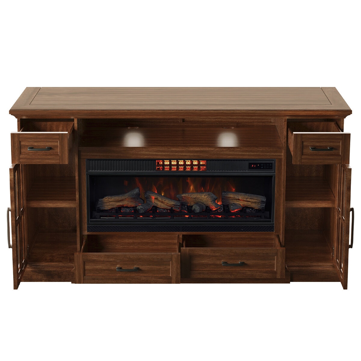 Tresanti Sloane TV Console with ClassicFlame, White