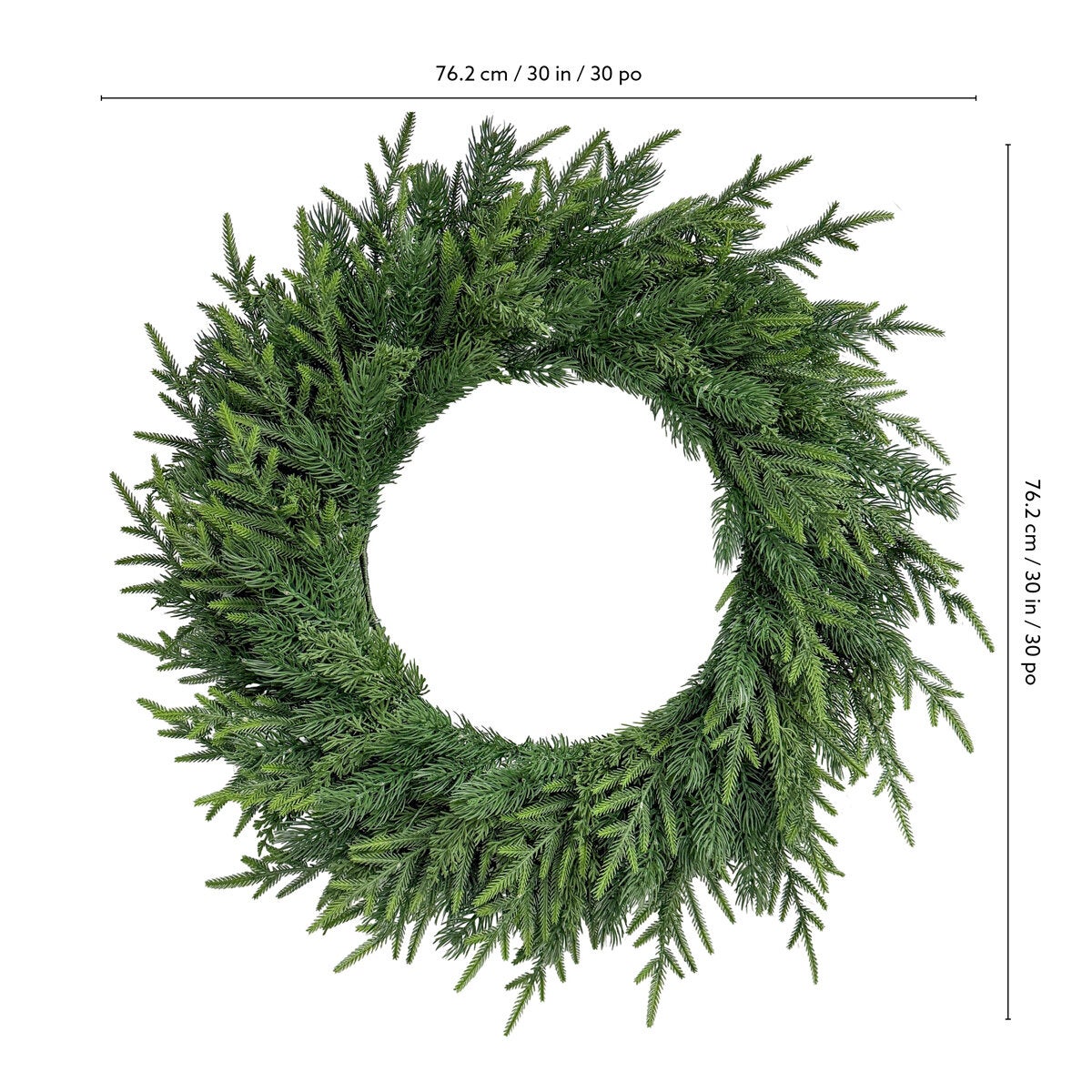 CGH Pre-Lit 30 Inch Holiday Norfolk Pine Wreath CGH Pre-Lit 30 Inch Holiday Norfolk Pine Wreath
