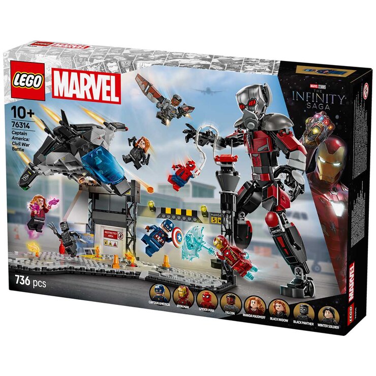 LEGO Marvel Captain America Civil War Action Battle Buildable Playset 76314 LEGO Marvel Captain America Civil War Action Battle Buildable Playset 76314