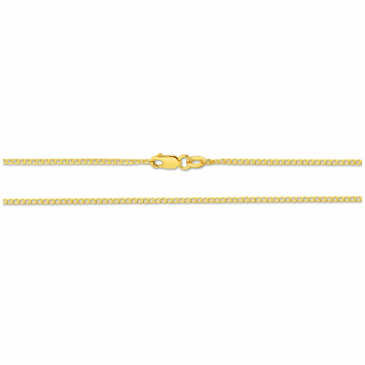 18KT Yellow Gold Flat Curb Bracelet 1g
