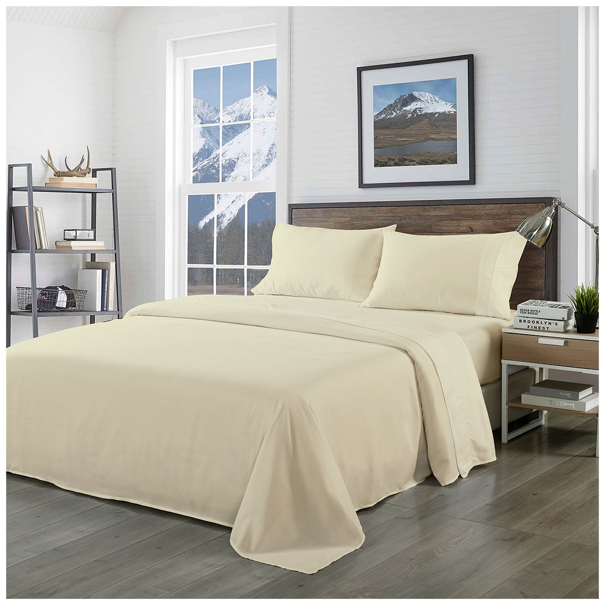 Bdirect Royal Comfort Blended Bamboo Sheet Set Queen - Ivory