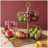 over and back Golden Fruit Basket 2-Tier over and back Golden Fruit Basket 2-Tier