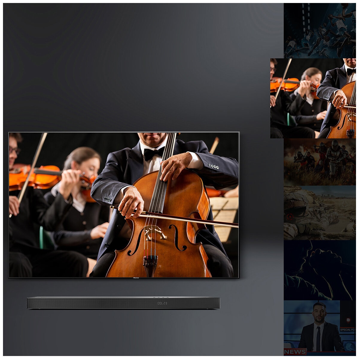 Hisense Dolby Atmos 5.1.2 Channel Soundbar with Wireless Subwoofer U5120G