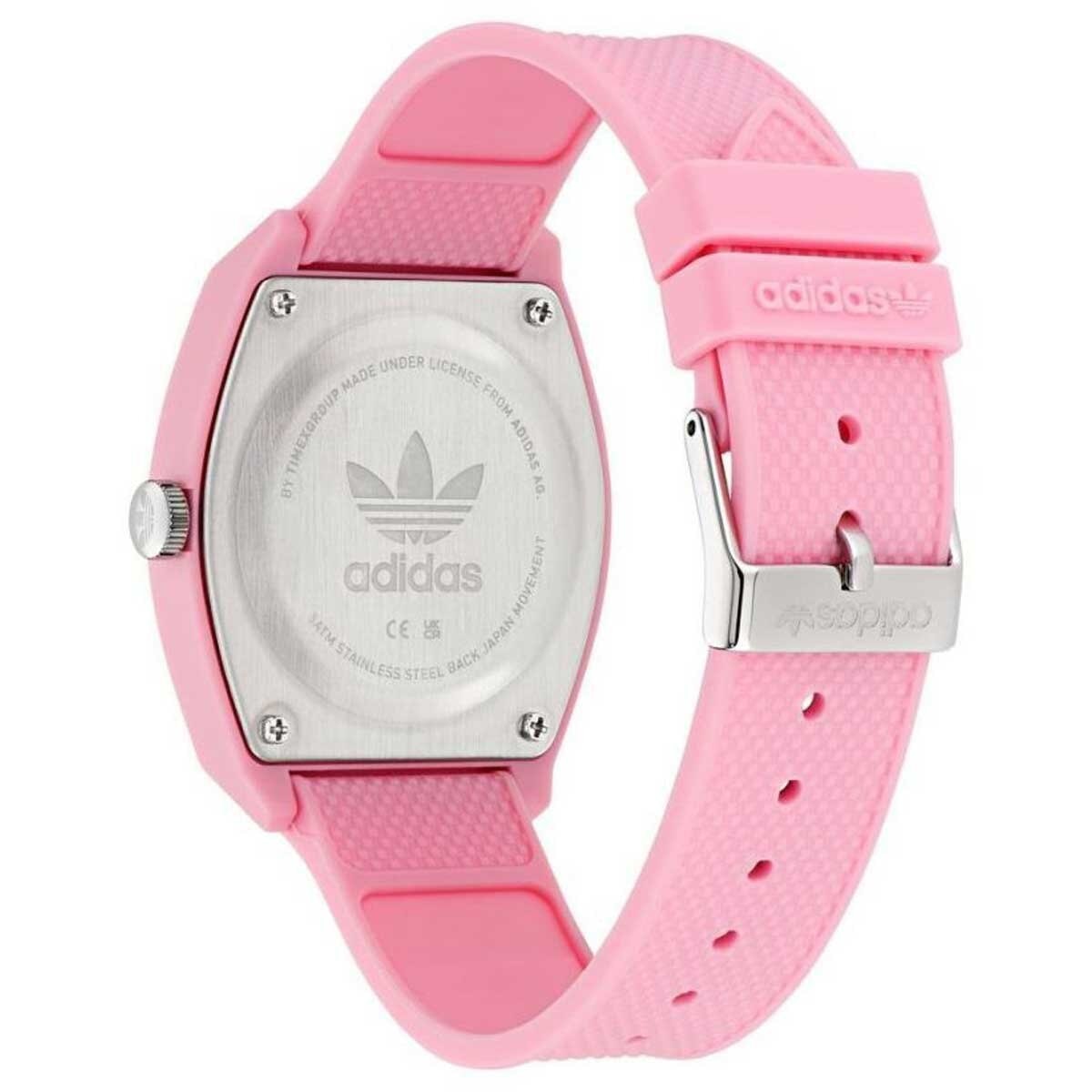 Adidas Originals Street Project Two Pink Resin Strap Analogue Watch AOST23553