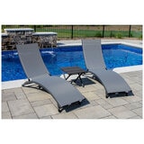 Vivere Chaise Lounges & Table Dark Grey