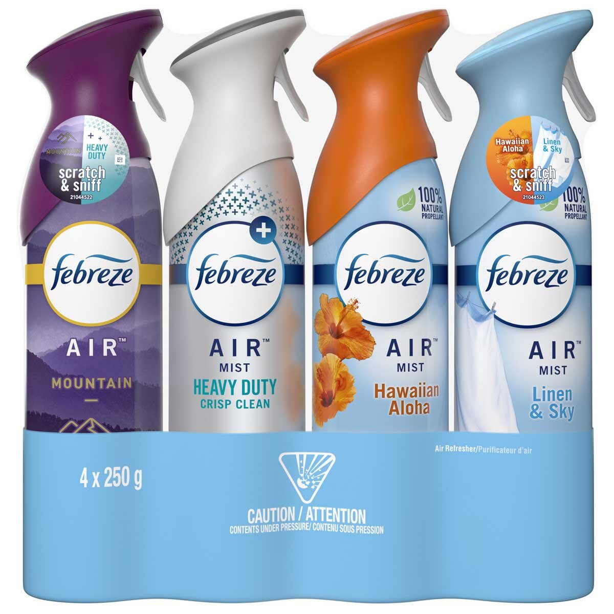 Febreze Air Pack 4 x 250g Crisp