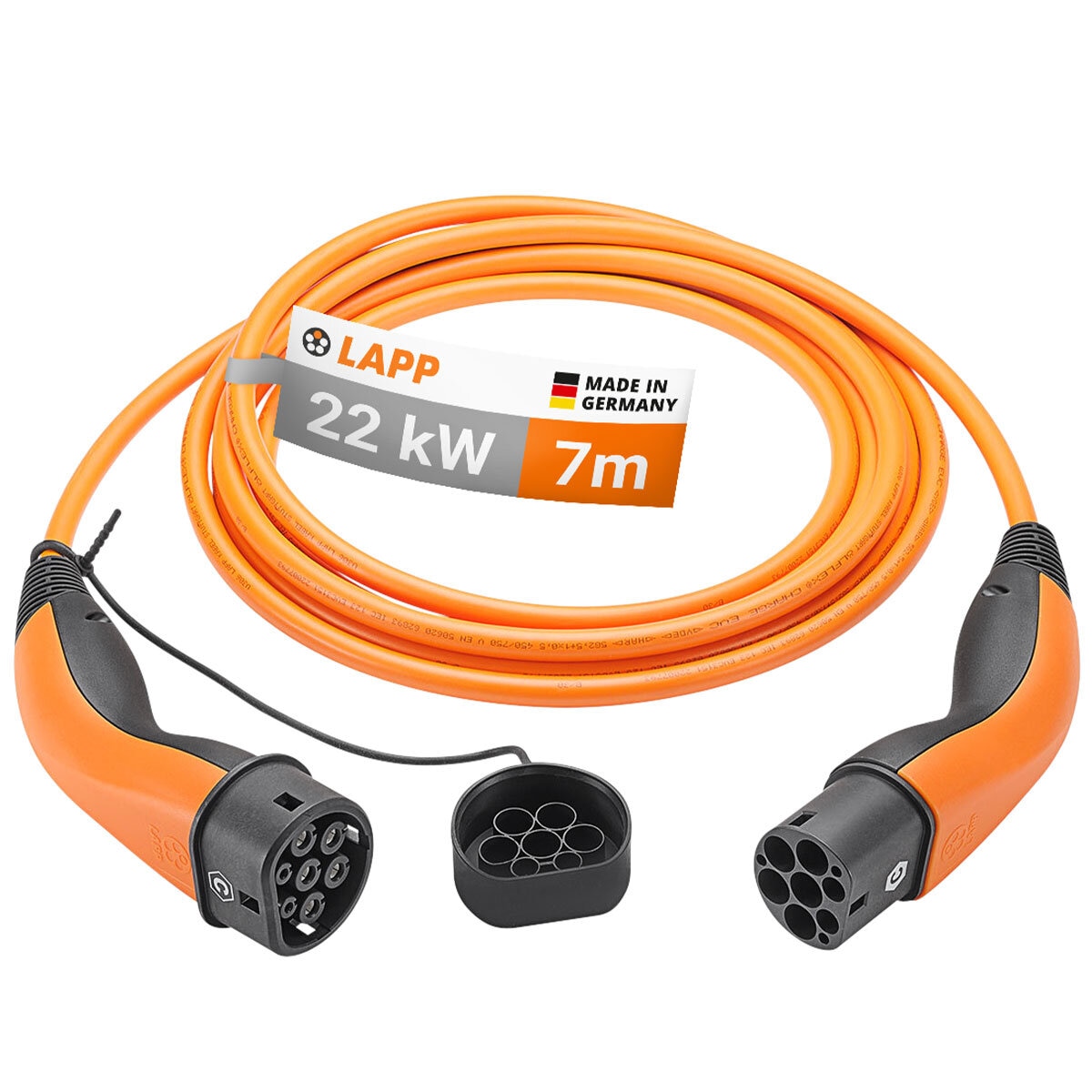 Buy LAPP EV Charge Cable Type 2 (22kW-3P-32A) 7m - Black at the competitive  price of 349.95 AUD$