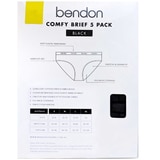 Bendon Comfy Brief 5 Pack - Medium - Black