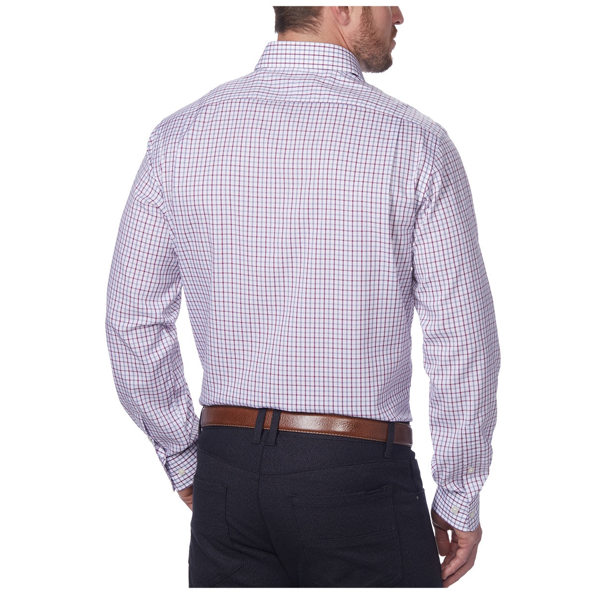 Kirkland Signature Dress Shirt - White/Red Plaid