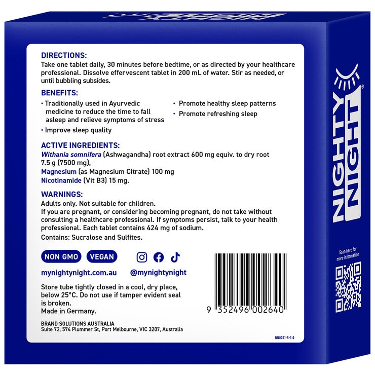 Nighty Night Sleep Effervescent 4 x 14 Tablets