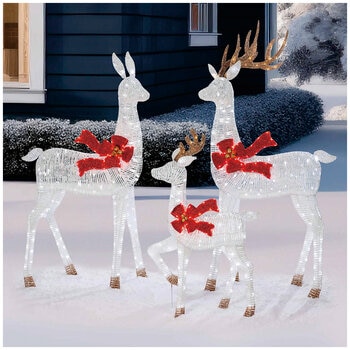 White Deer Family 3 Piece Set