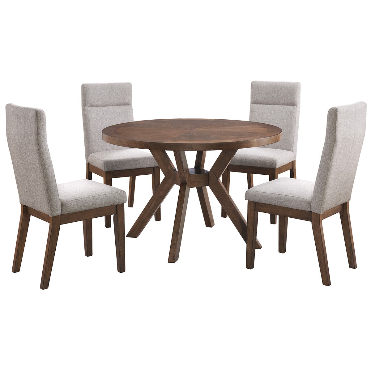 Bayside 5 Piece Dining Set Brown